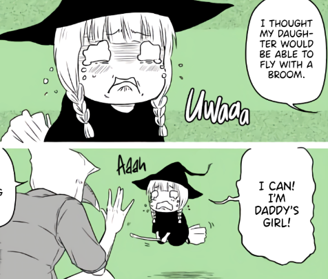 Otousan's Short Story: Little Witch Tries to Fly With a Broom