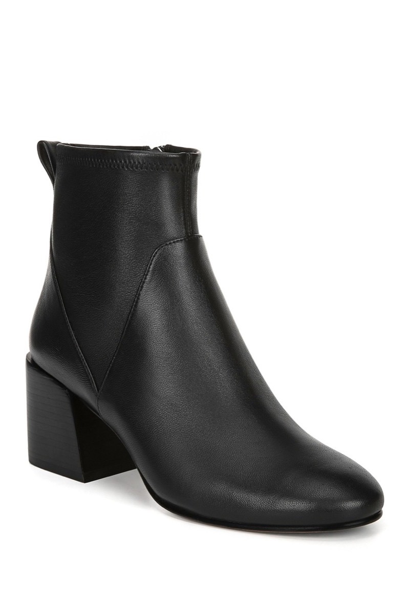 black leather boot