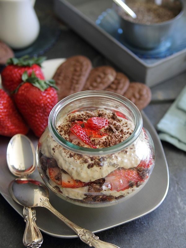 Chocolate Berry Chia Coffee Parfait