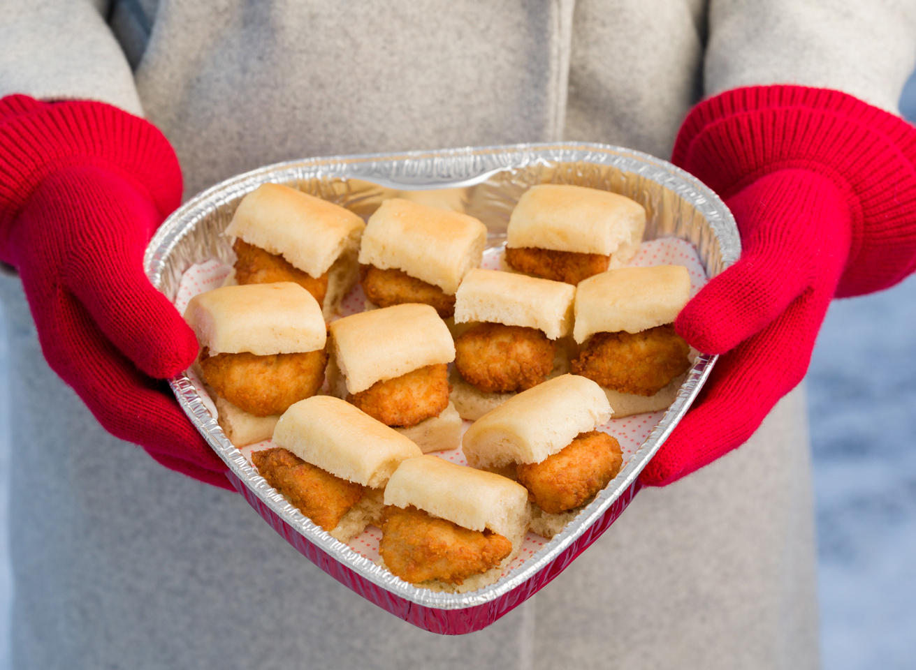 Chick-fil-A heart nugget box