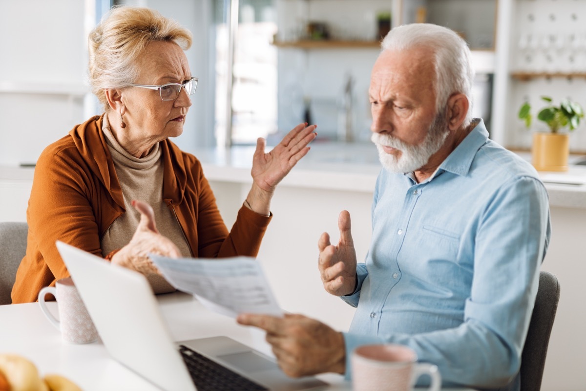 older couple arguing