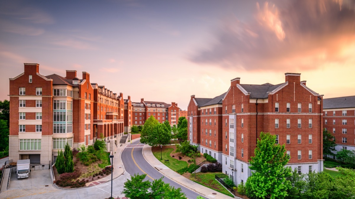 Dormitory apartment buildings at the University of Georgia