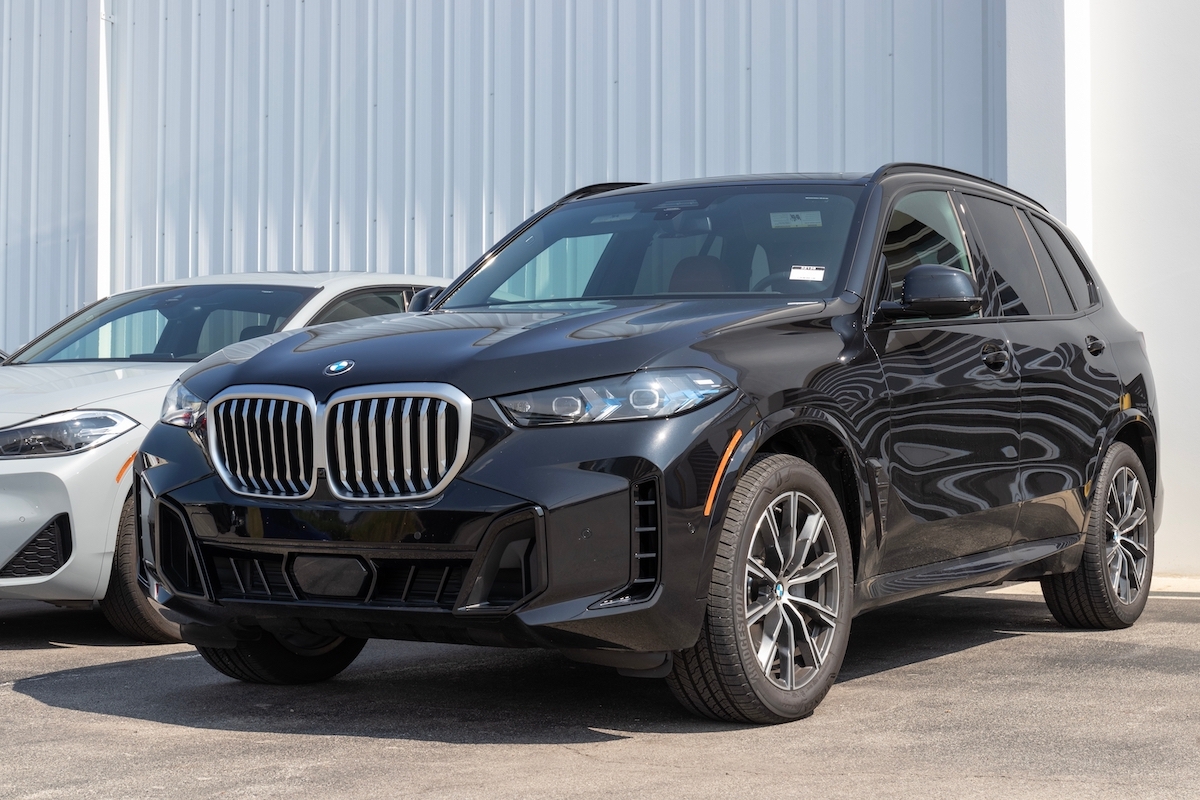 black BMW SUV parked