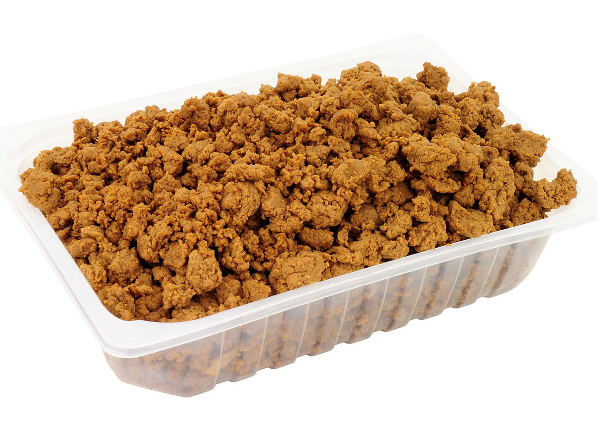 mycroprotein in plastic container