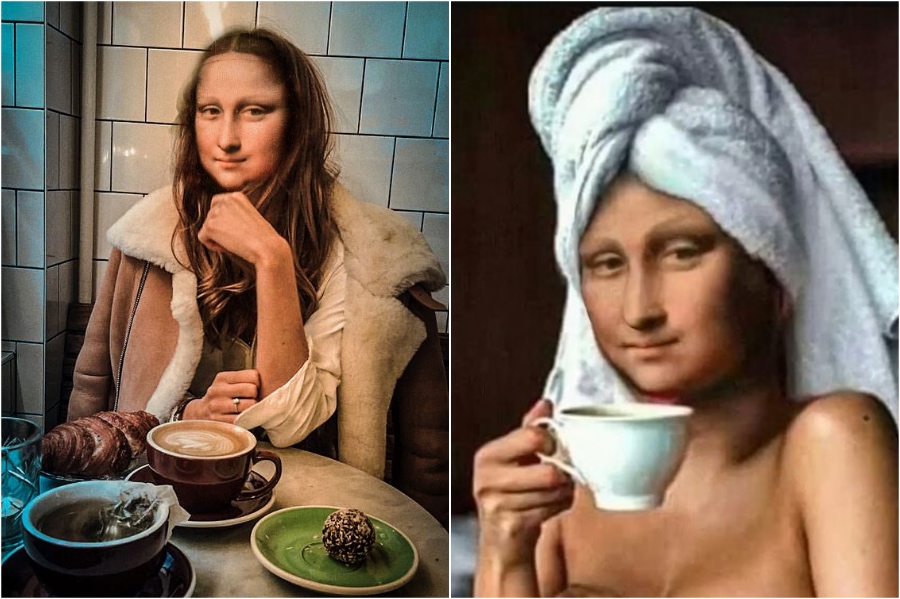 Mona Lisa sit in the towel | Mona Lisa Reimagined In The Modern World Excerpt | Her Beauty