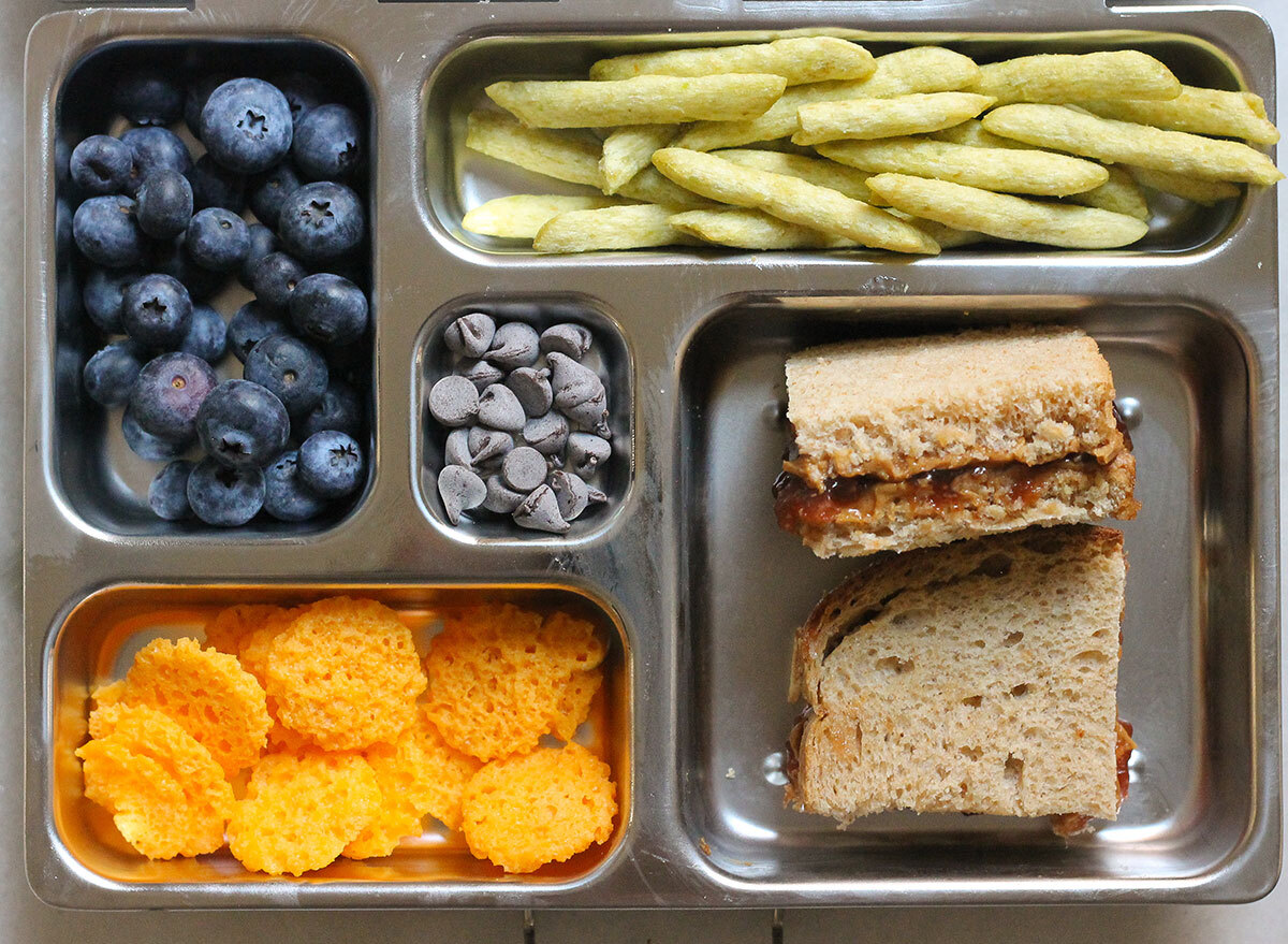 nut butter and jelly sandwich bento box