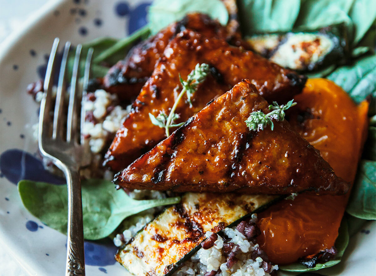 marindated grilled tempeh