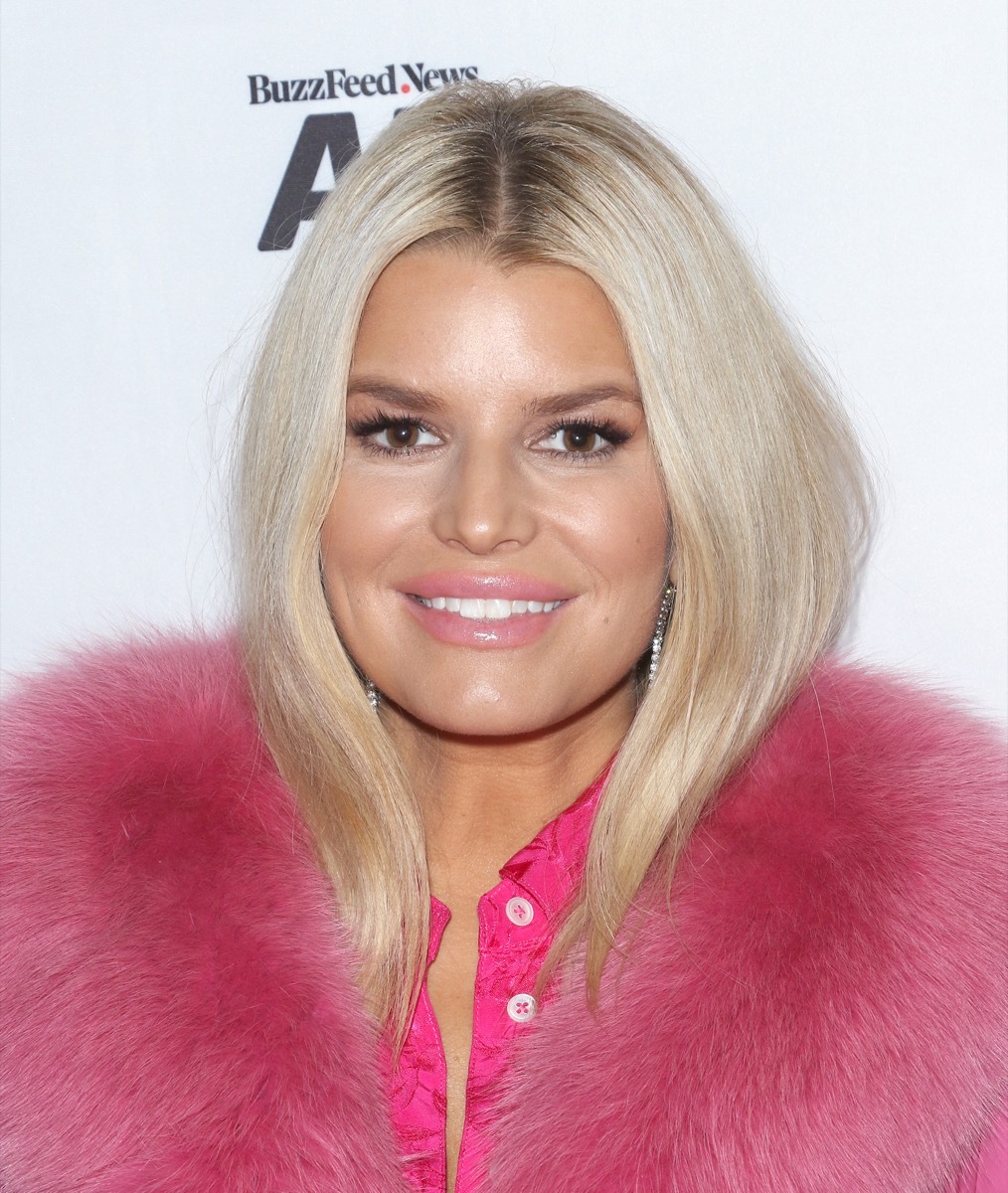 Jessica Simpson pink coat