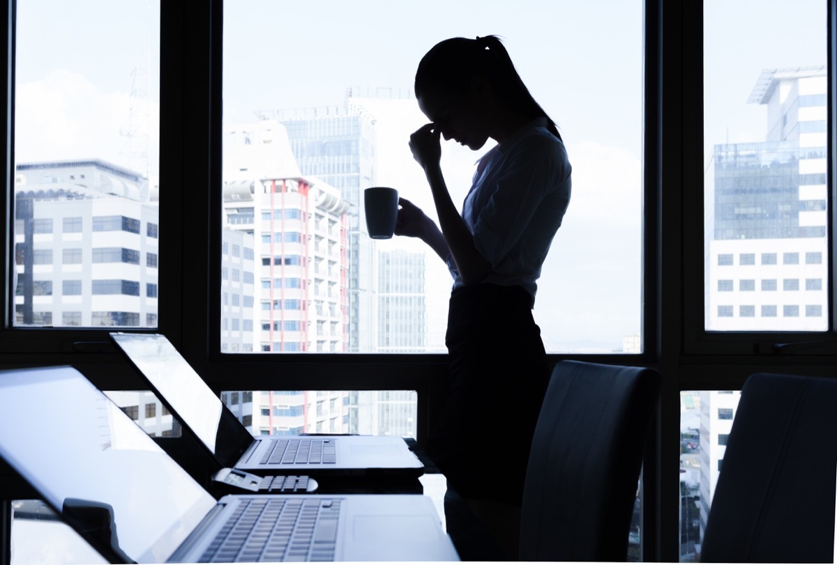 stressed businesswoman