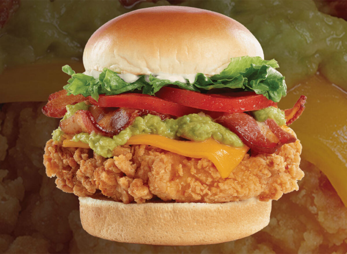 cluck deluxe chicken sandwich