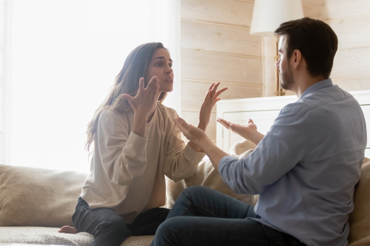 Couple arguing