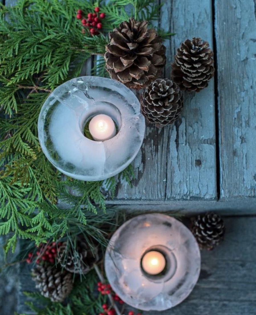 Ice Lanterns diy christmas decorations