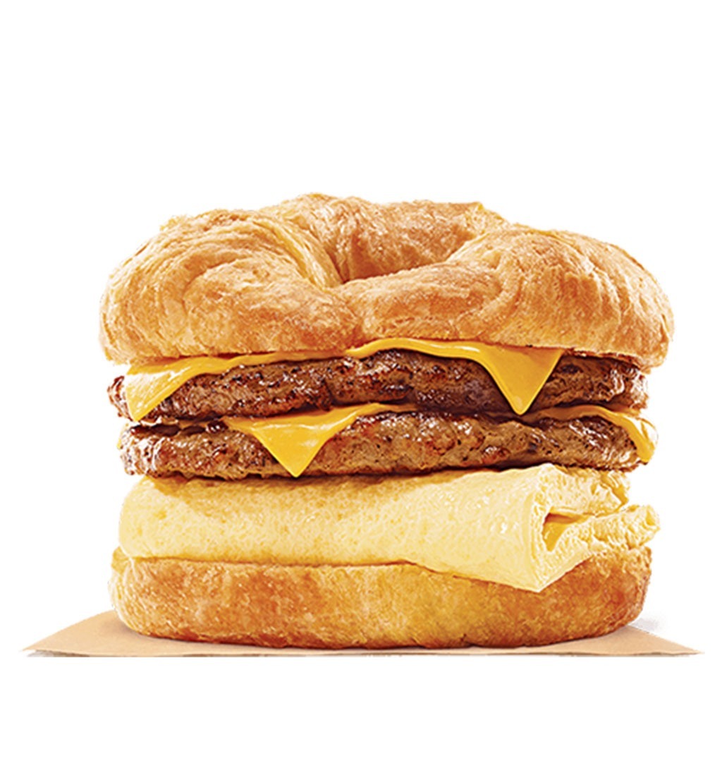 burker king king croissanwich with double sausage