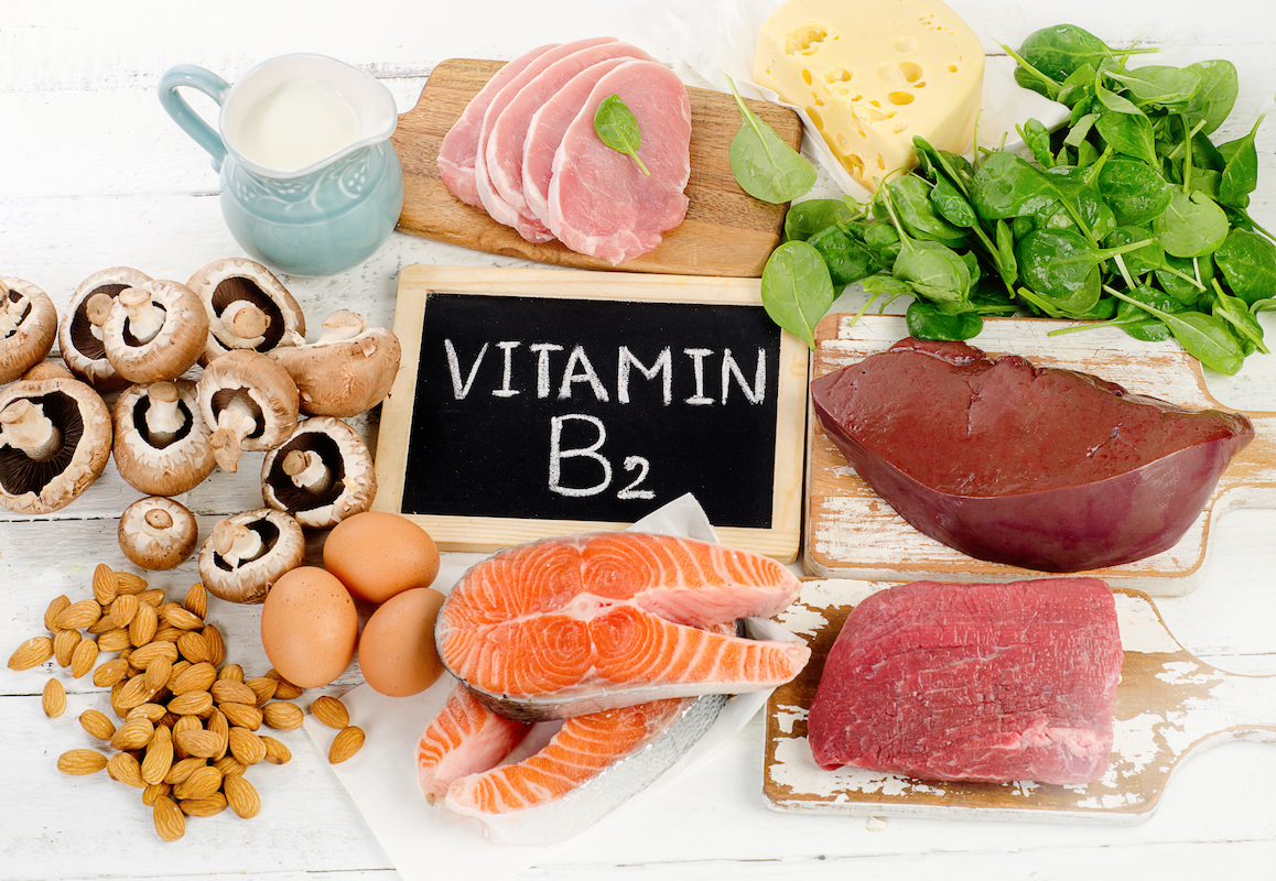 Foods Highest in Vitamin B2 (Riboflavin)- Top view