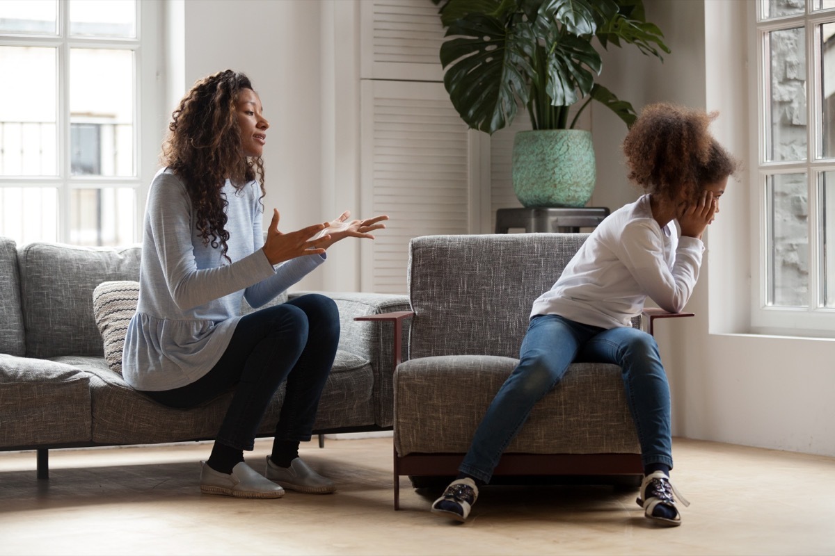 teenage girl arguing with mom