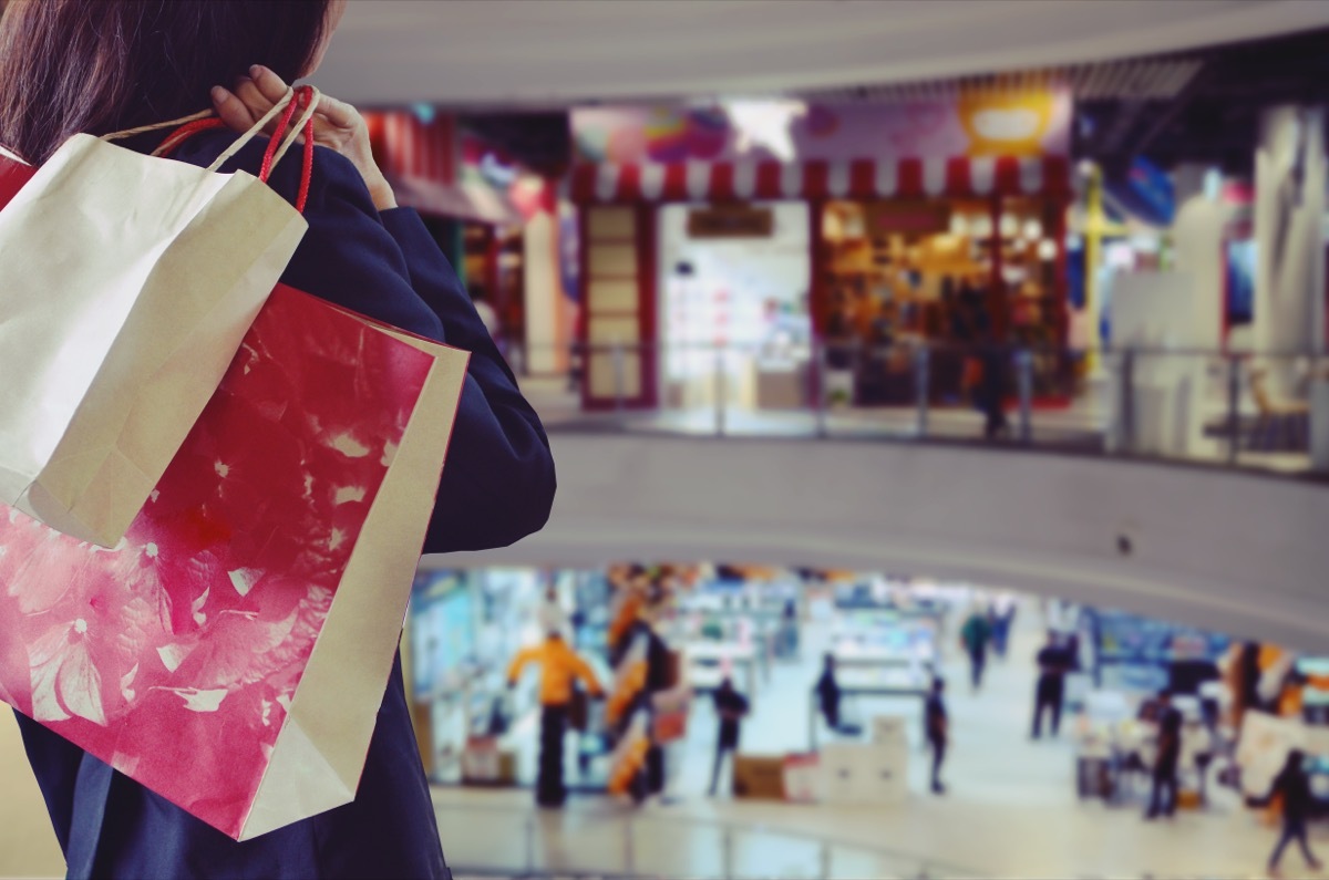 shopping at the mall