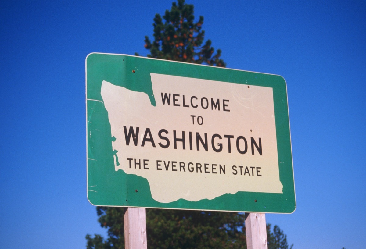 washington state welcome sign, iconic state photos