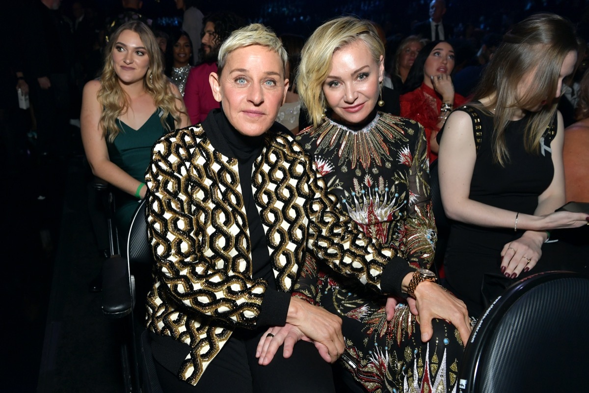 Ellen DeGeneres and Portia de Rossi in 2020