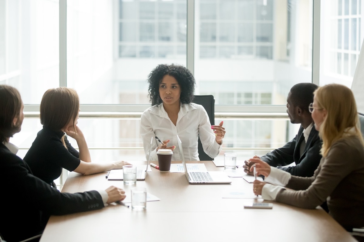 female boss delegating tasks