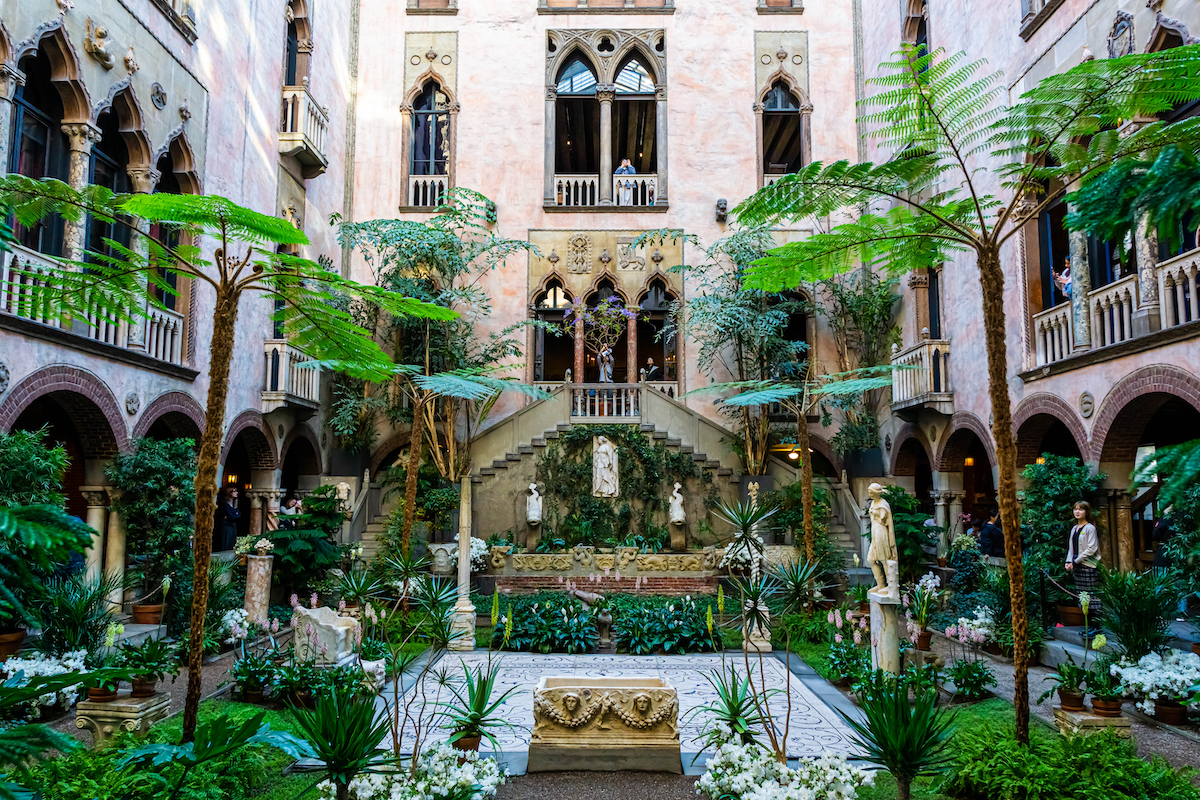 The courtyard of the Isabella Stewart Gardner Museum in Boston.