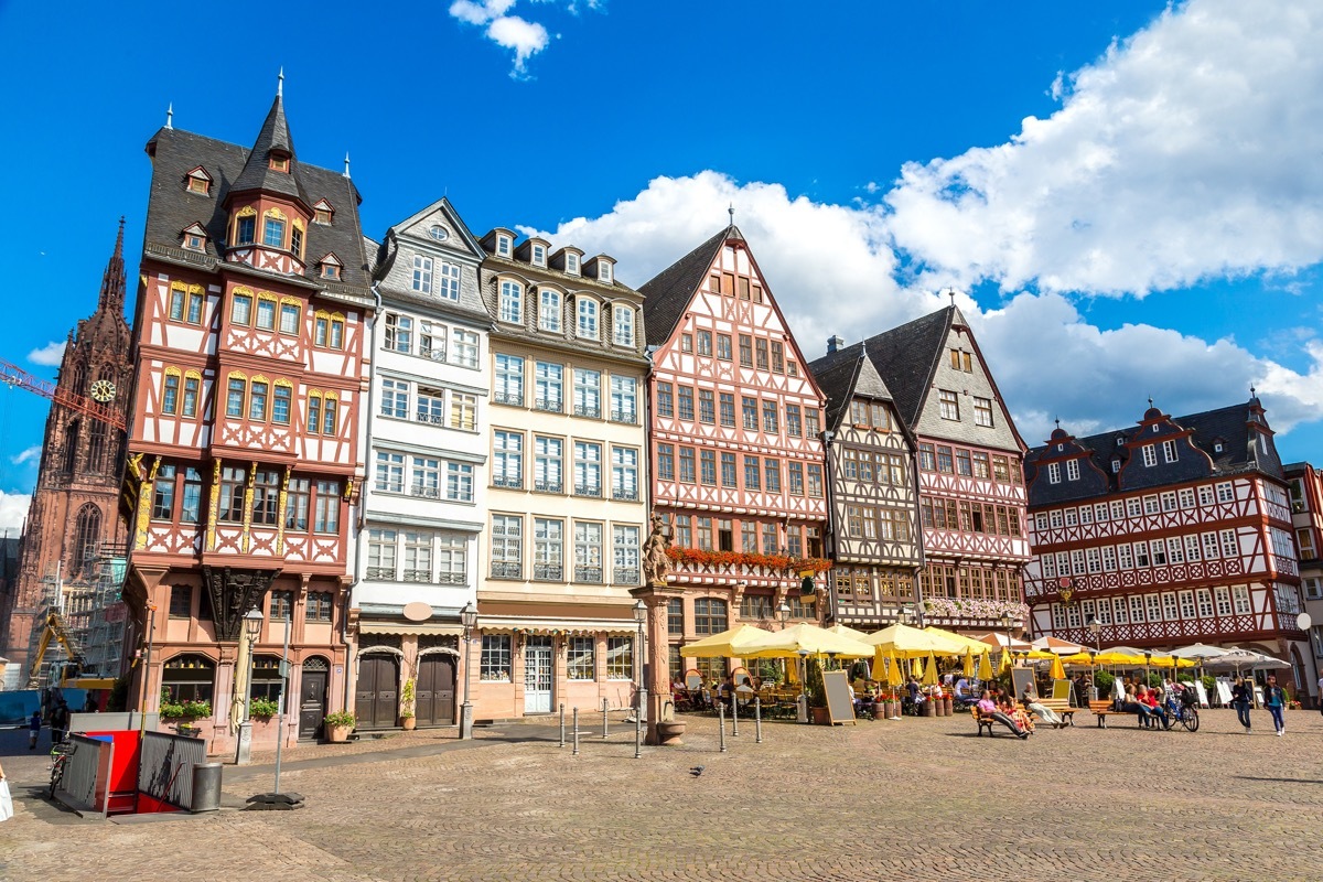 frankfurt germany colorful buildings