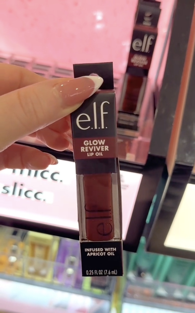 elf glow riviver lip oil