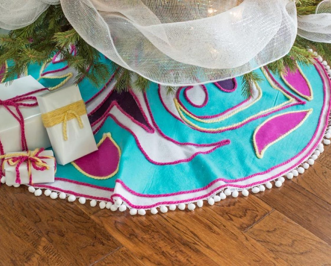 Felt tree skirt diy christmas decorations