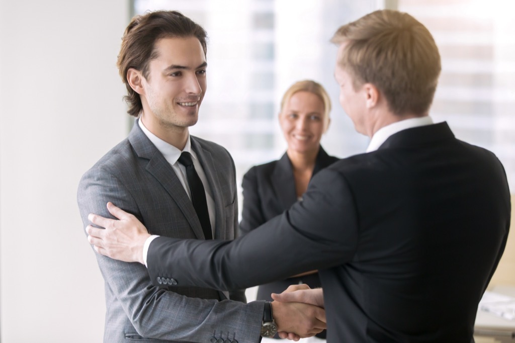 man getting a promotion at work New Year's Resolutions