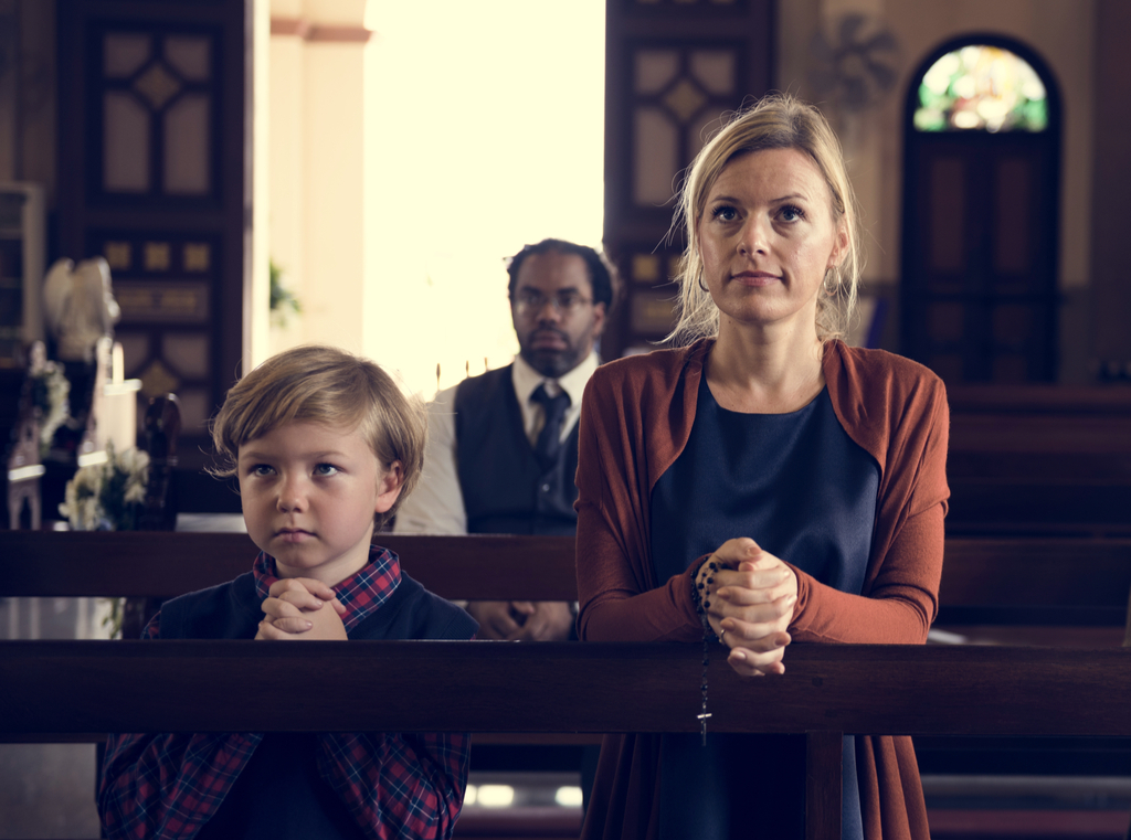 Mother and Son in Church Hacks for Raising an Amazing Kid