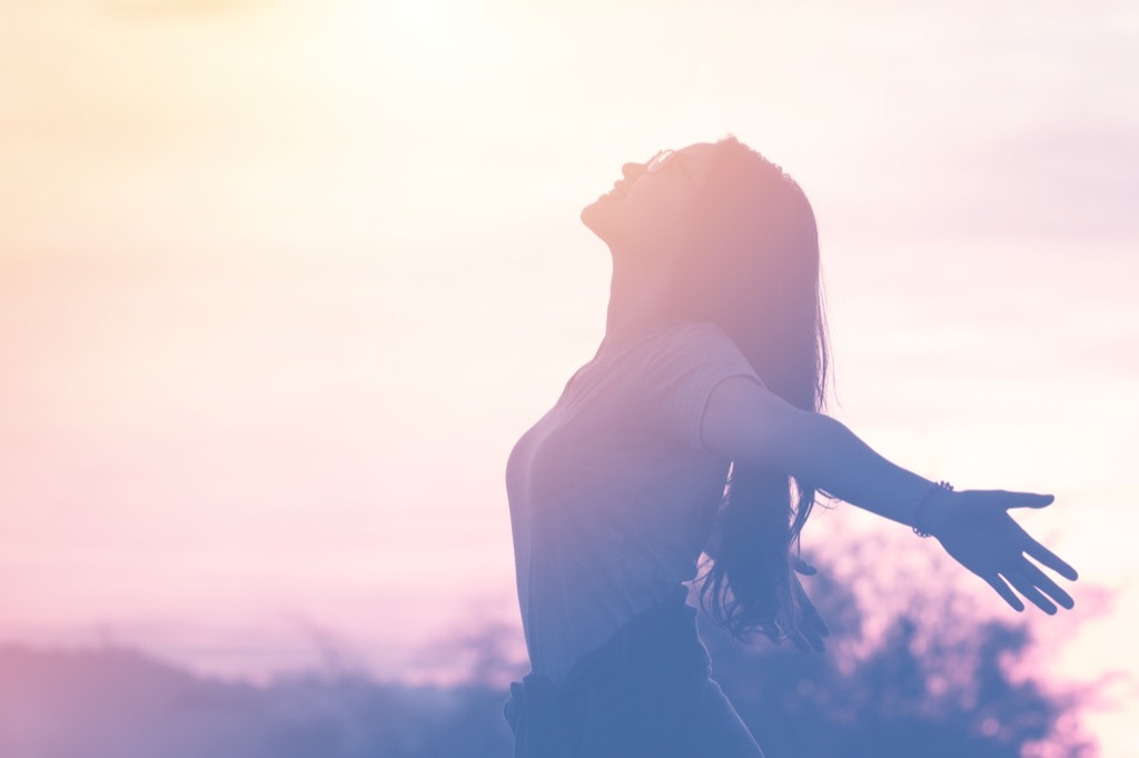 woman looking super positive exercises for mental health