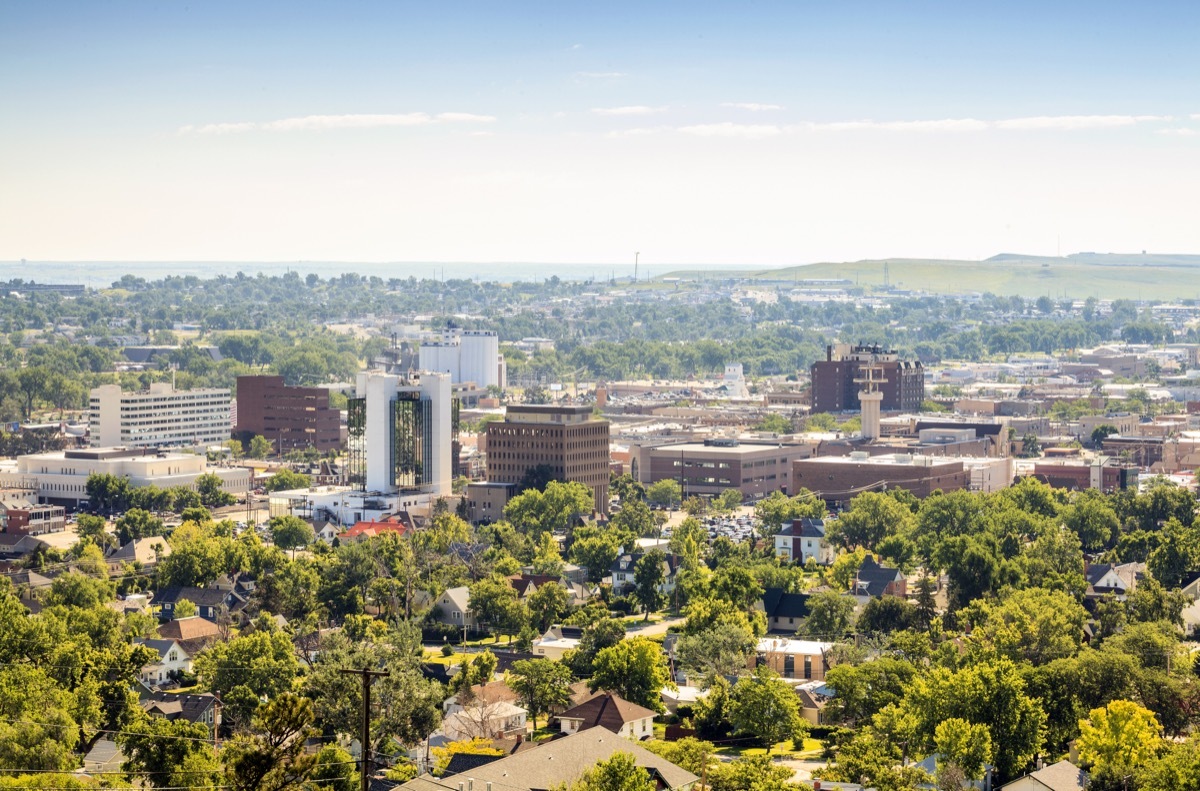 Panorama of Rapid City, South Dakota, USA