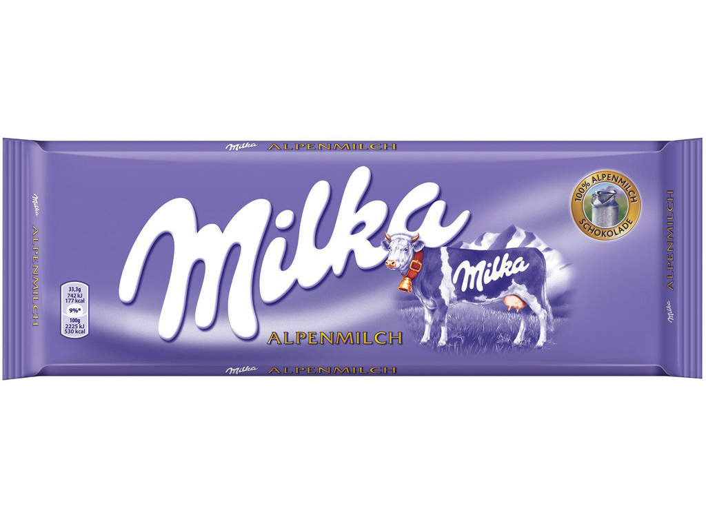 Milka milk chocolate bar