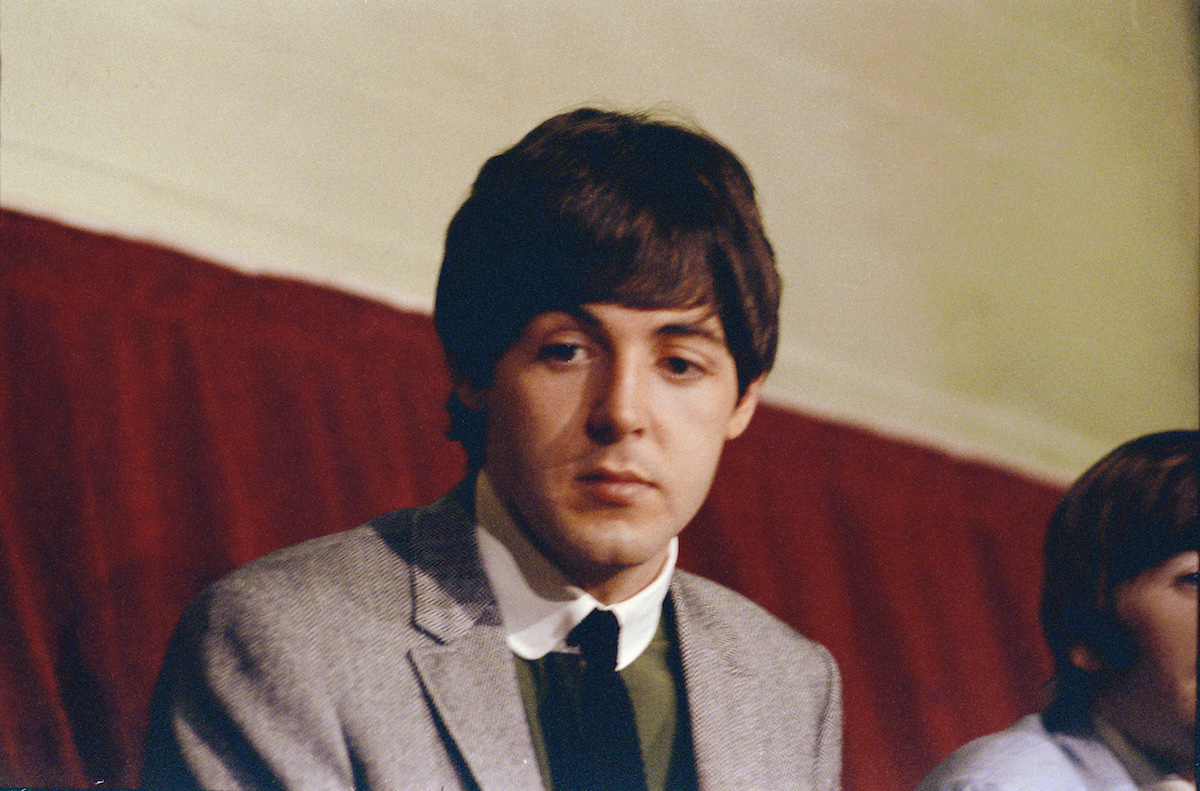 Paul McCartney at a press conference circa 1965