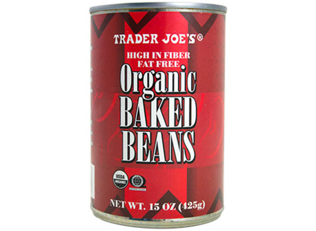 trader joes organic baked beans can