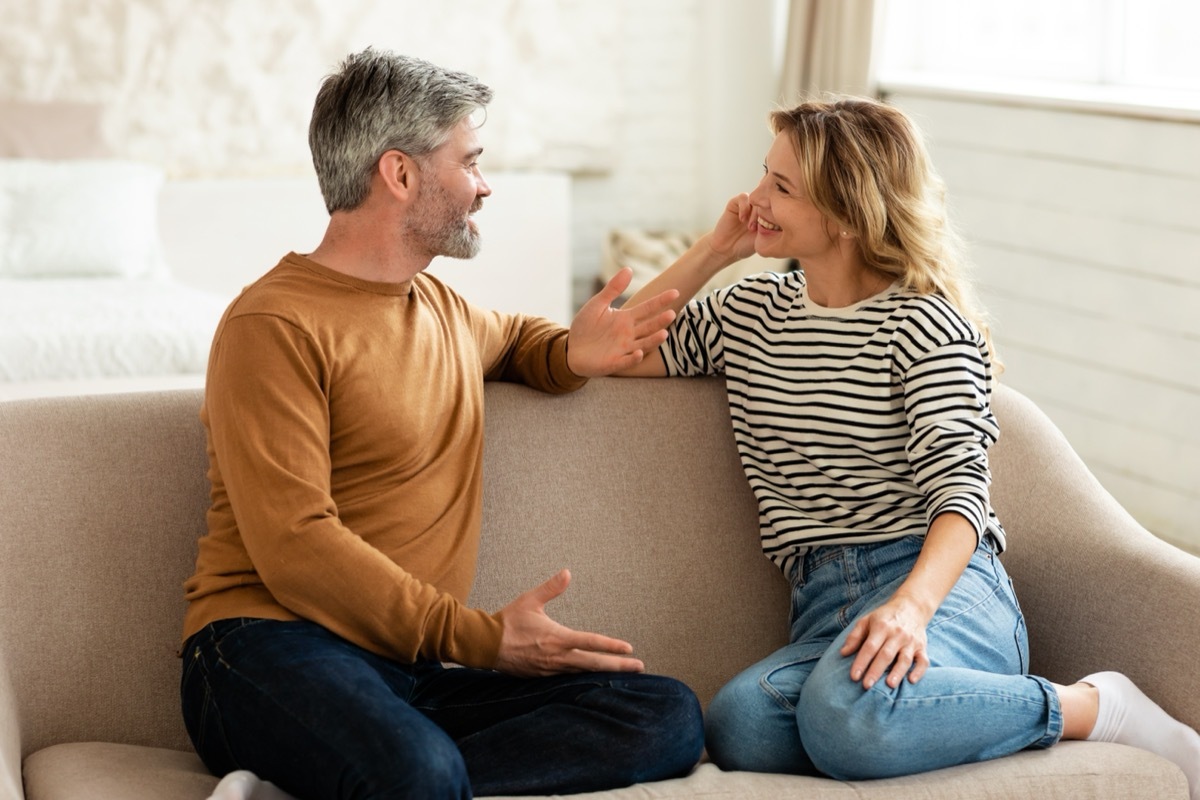 husband and wife speaking