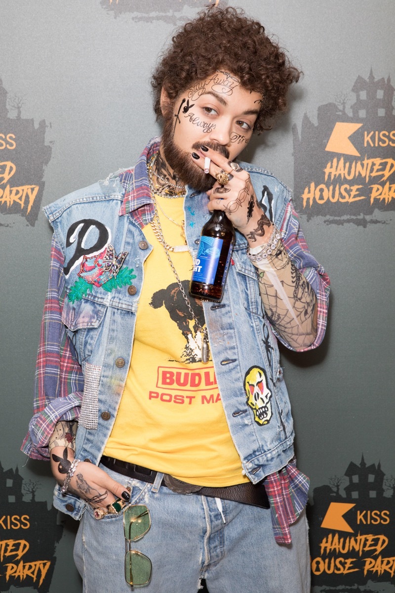 Rita Ora as Post Malone celebrity halloween costumes