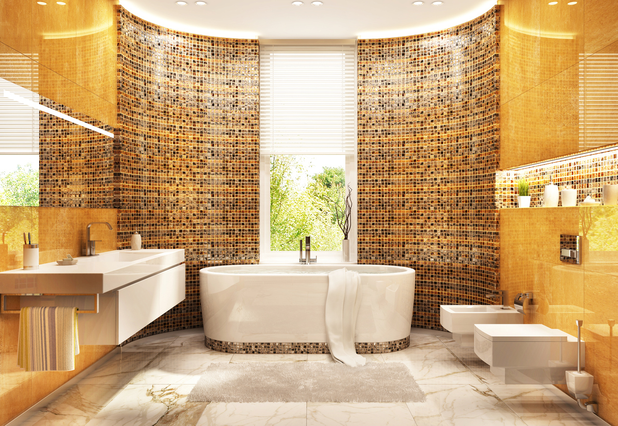 gold bathroom