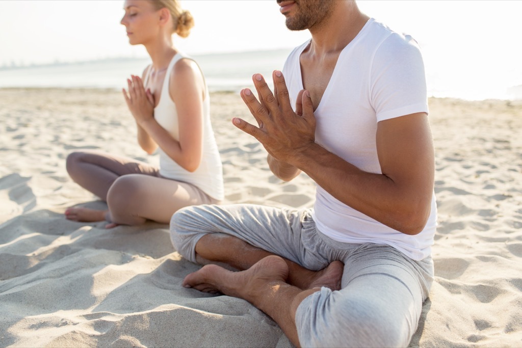 couple meditating, meditation, hobbies