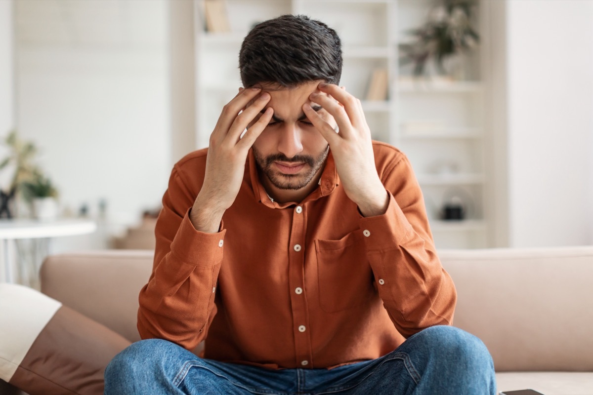 Young Man Worrying About Something