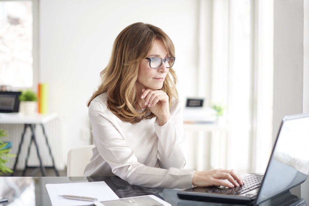 Women Typing Life Easier ways to get a promotion after 40