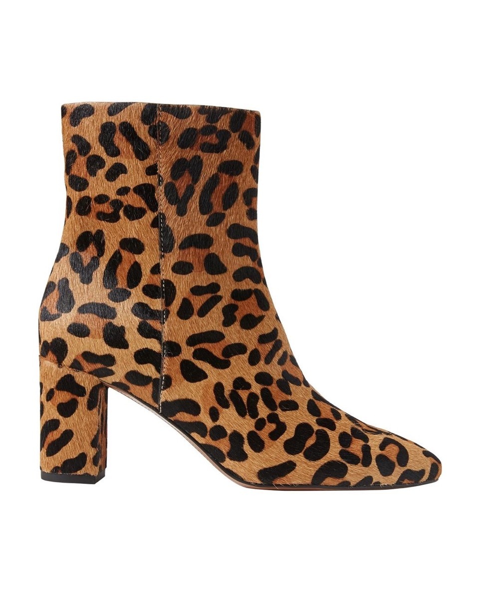 Leopard print ankle boots