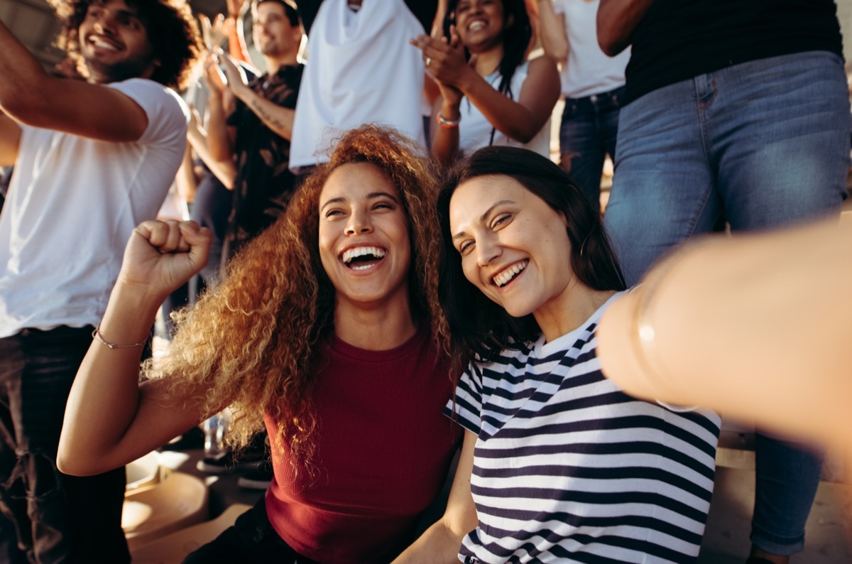 Two Girls Cheering