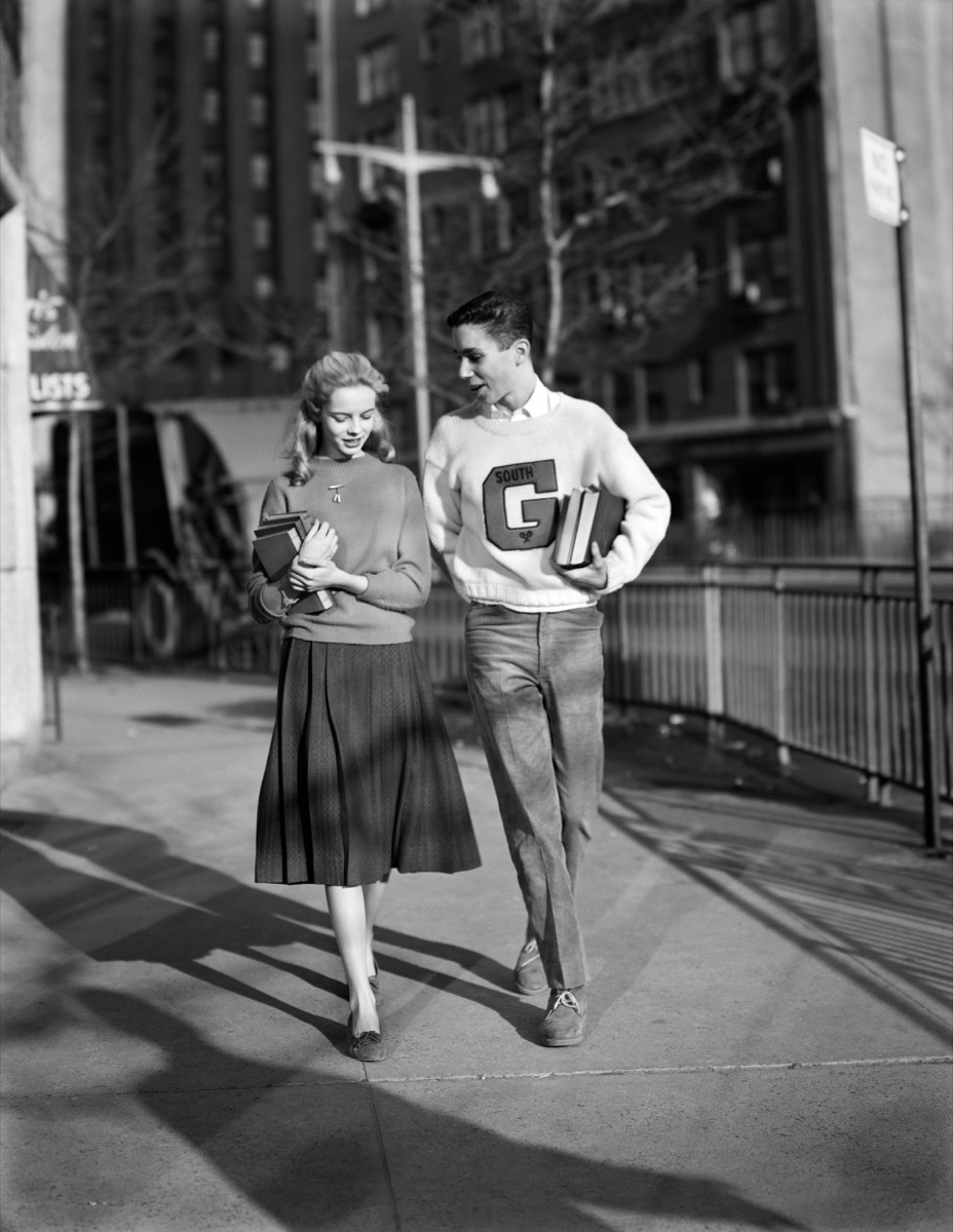 Boy and Girl Walking Home Together in the 1950s {Dating 50 Years Ago}