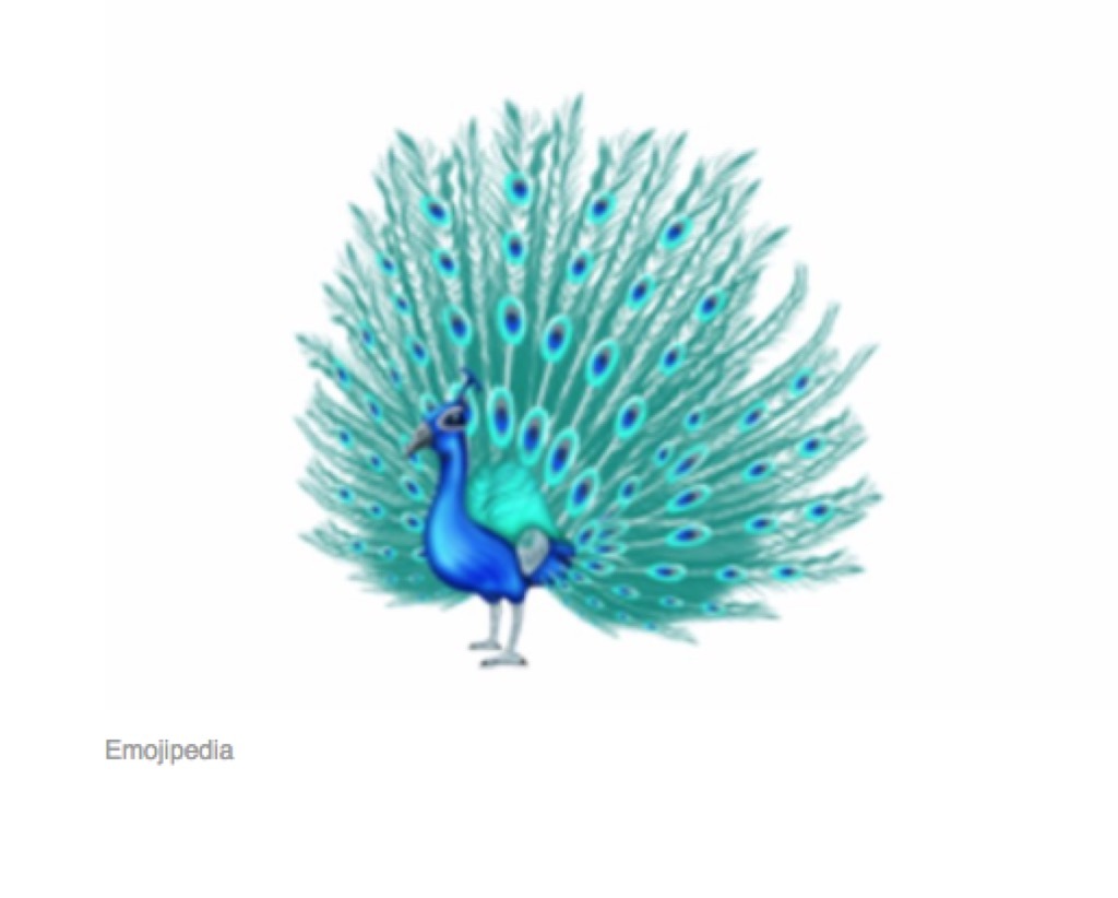 peacock emoji