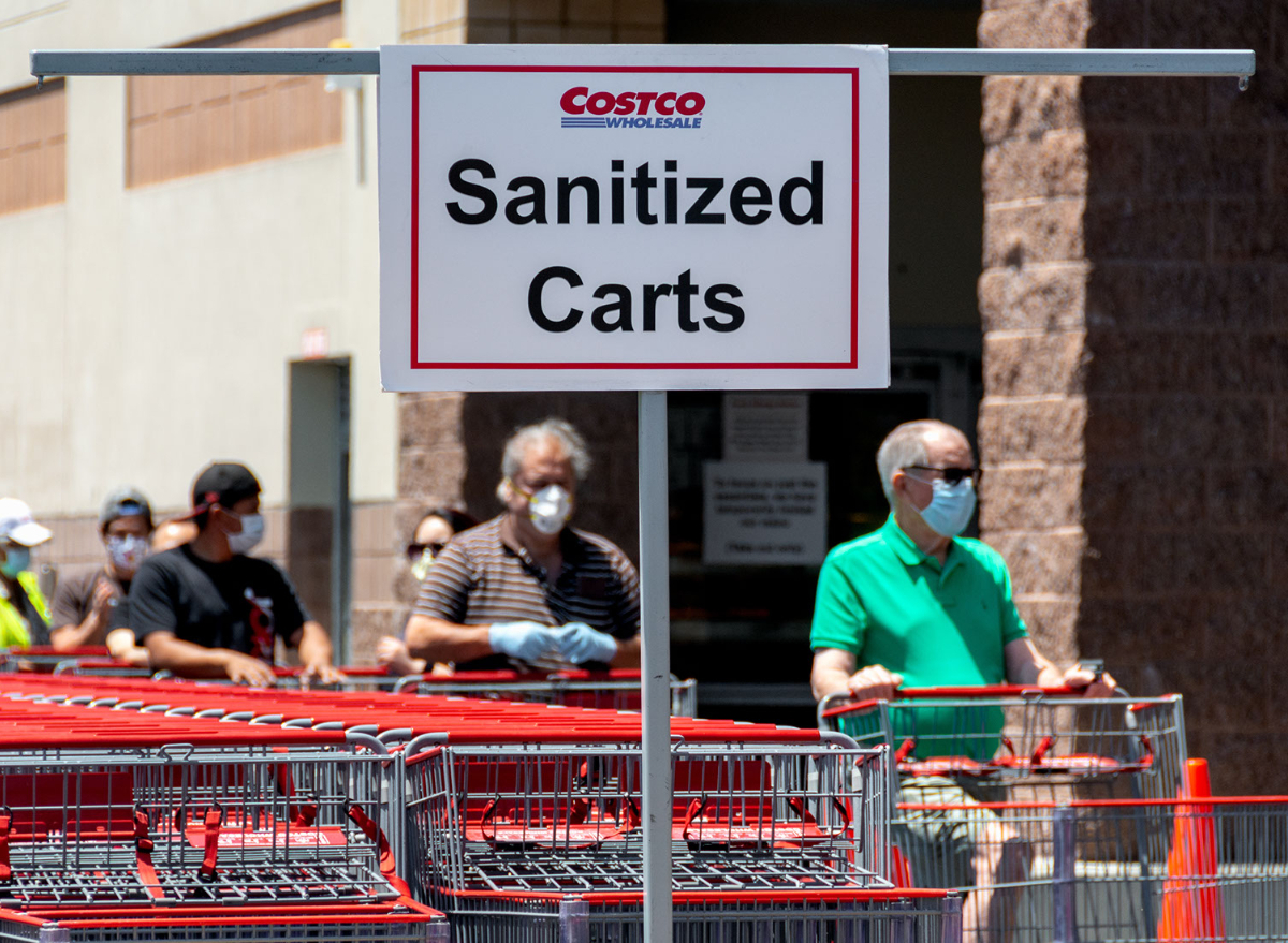 Costco cart sanitizing