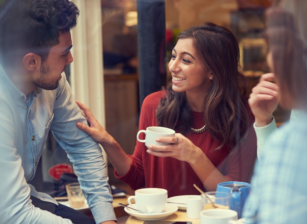 Friends with coffee