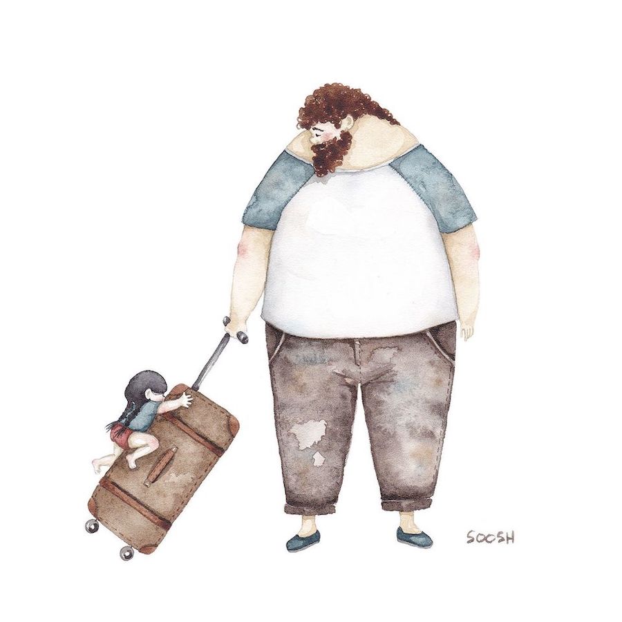 #2 | Heartwarming Father-Daughter Illustrations By Soosh | Her Beauty