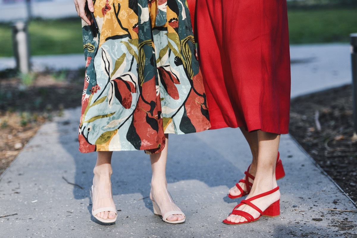 woman in statement skirts