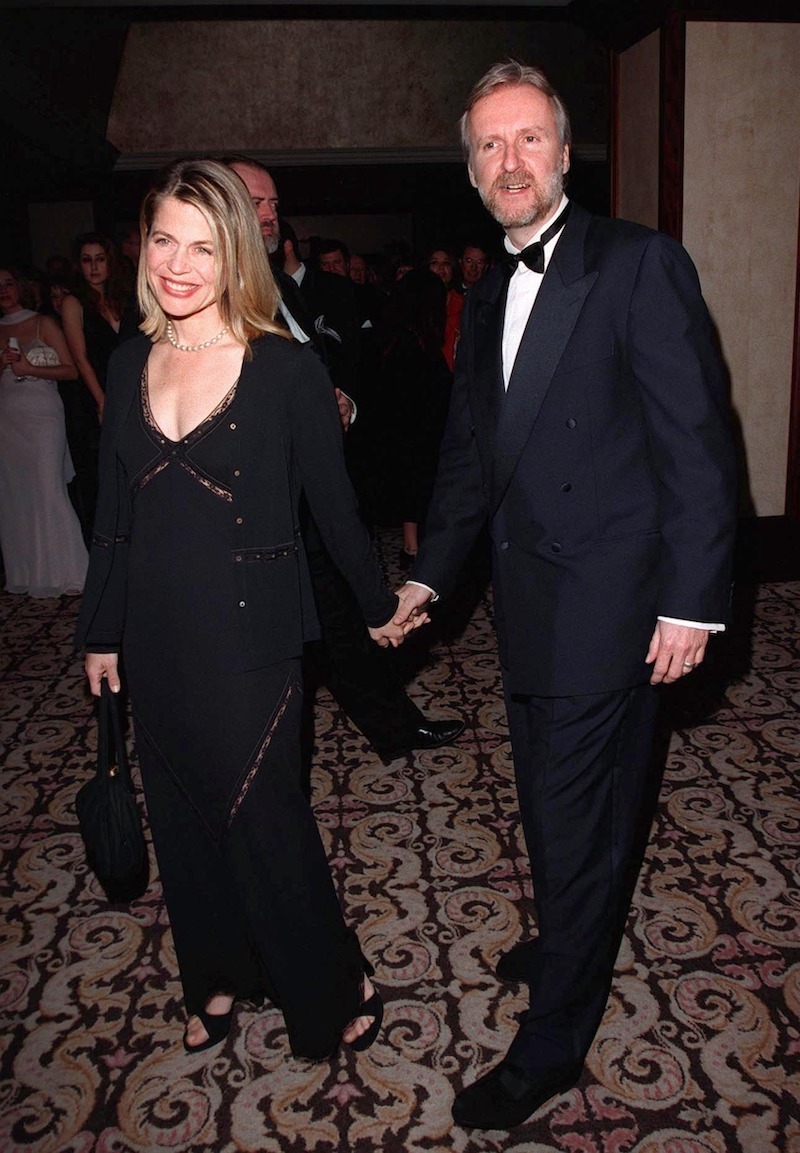 Linda Hamilton and James Cameron at the Directors Guild of America Awards in 1998