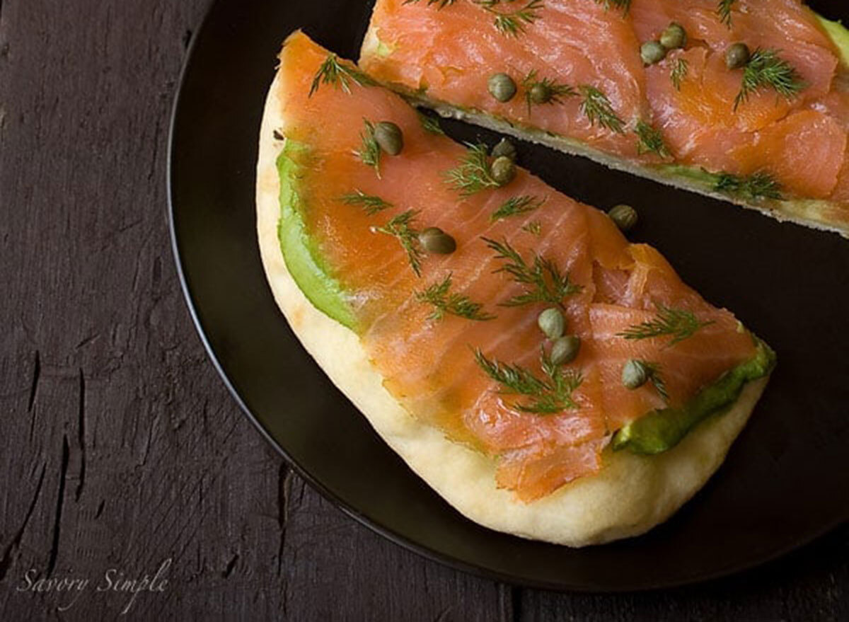 smoked salmon tartine recipe with watermark